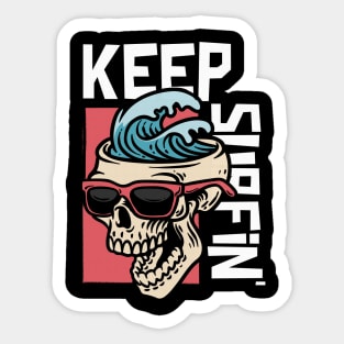 Cool Surfer Waves Sticker